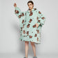 Couverture à capuche ample avec doublure polaire effet mouton