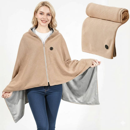 Couverture chauffante à capuche USB, 150 × 80 cm