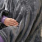 Couverture chauffante à porter en polaire avec pressions