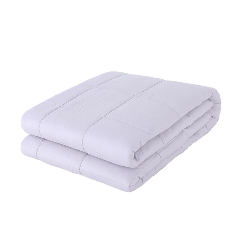 Couverture lestée en coton à motif quadrillé