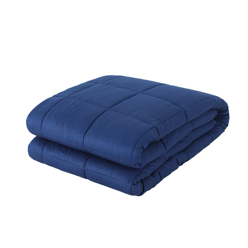 Couverture lestée en coton à motif quadrillé