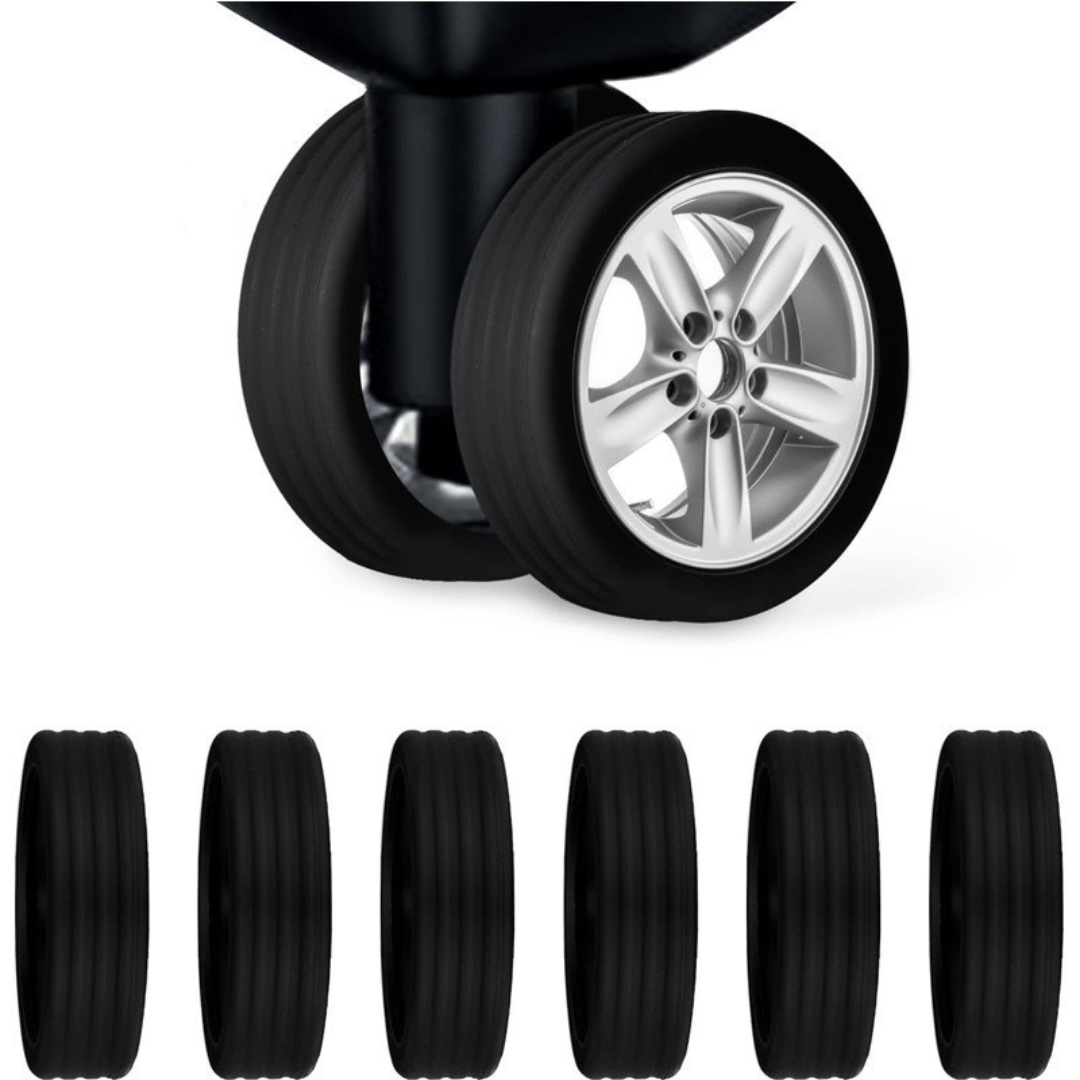 Anneaux de protection de roues de valise en silicone