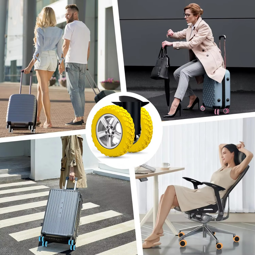 Anneaux de protection de roues de valise en silicone