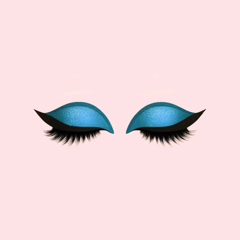 Autocollants de maquillage pour les yeux avec faux cils