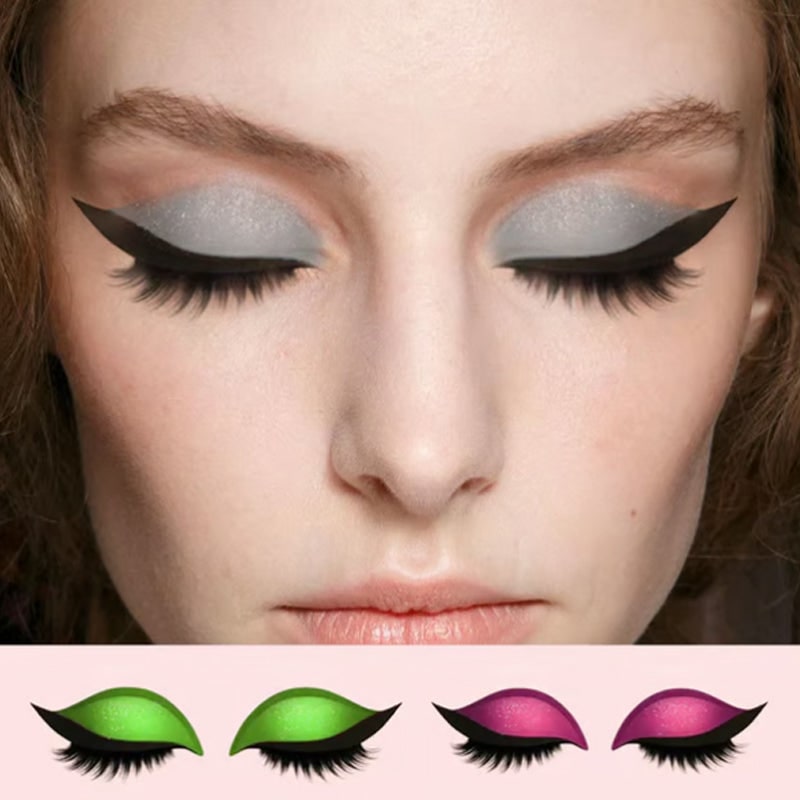 Autocollants de maquillage pour les yeux avec faux cils
