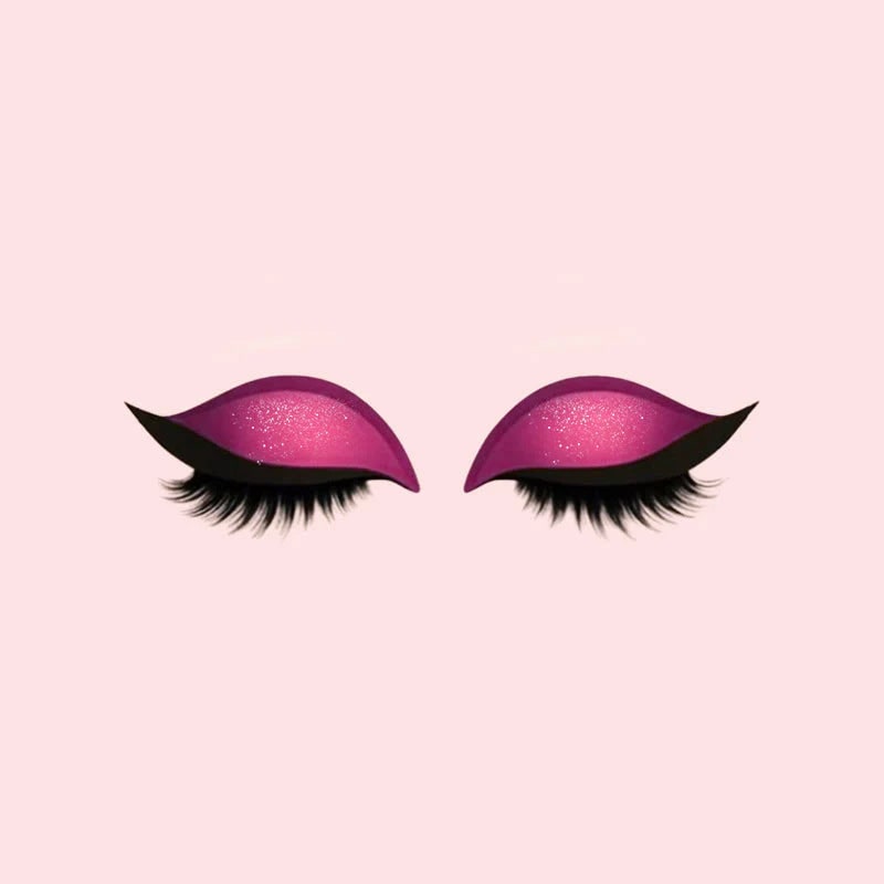 Autocollants de maquillage pour les yeux avec faux cils