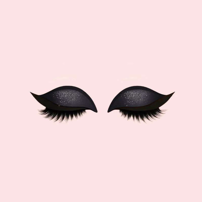 Autocollants de maquillage pour les yeux avec faux cils