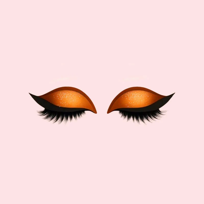 Autocollants de maquillage pour les yeux avec faux cils