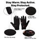 Gants de cyclisme d'hiver avec doublure polaire et doigts tactiles