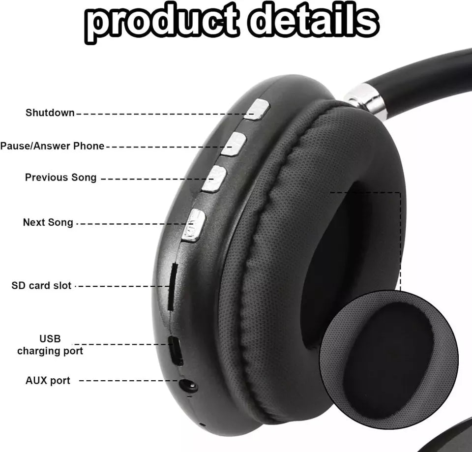 Casque audio sans fil à réduction active du bruit