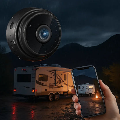 Mini caméra avec support magnétique orientable et vision nocturne