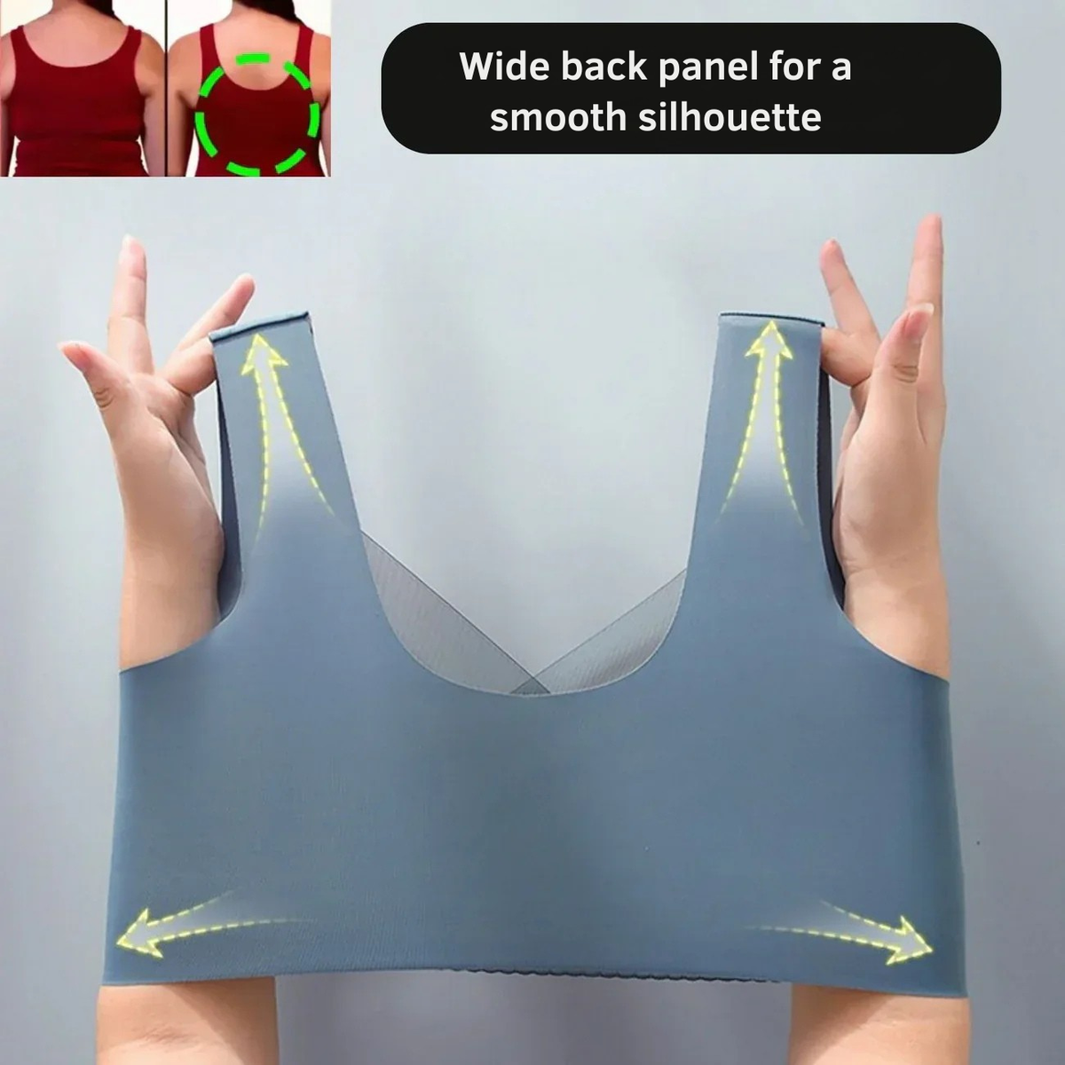 Soutien-gorge sans armatures à coussinets amovibles