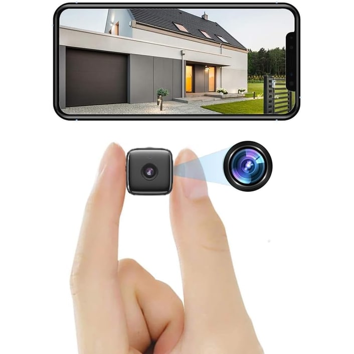 Mini caméra intérieure 1080p avec vision nocturne et détection de mouvement