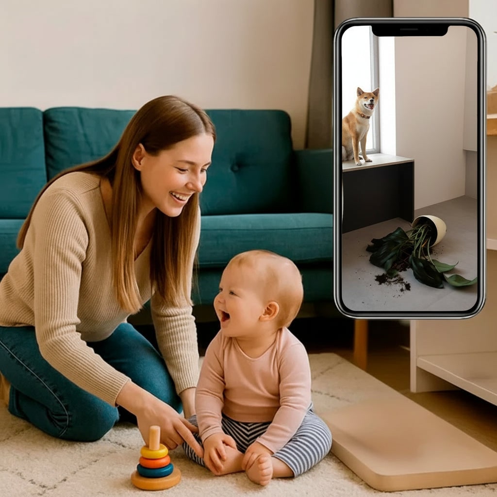 Mini caméra Wi-Fi 1080p avec vision nocturne et microphone
