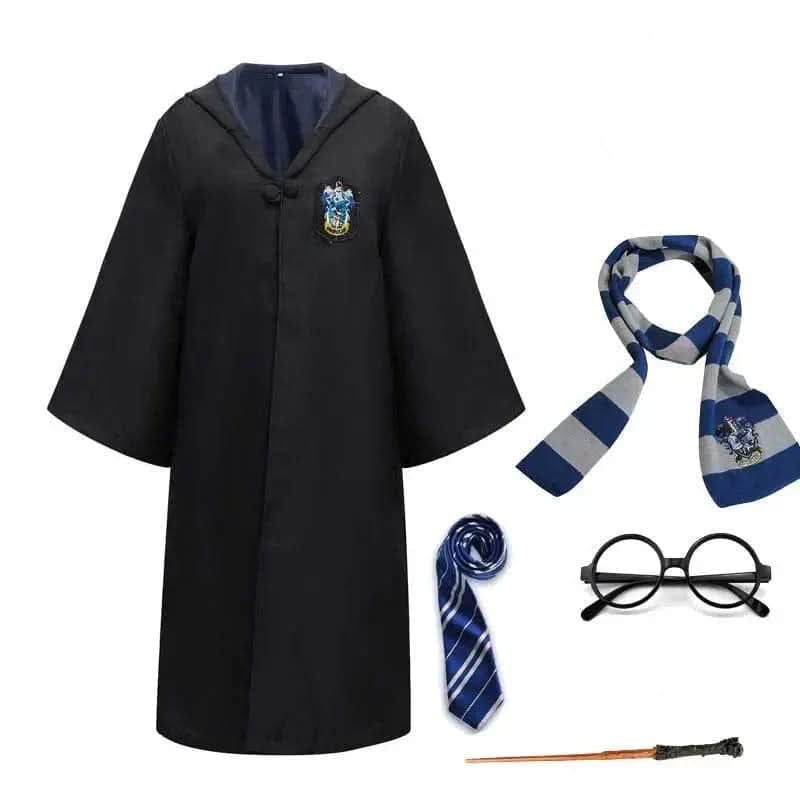 Robe de sorcier à capuche avec écusson brodé