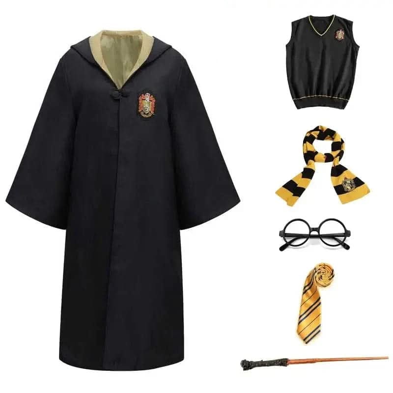 Robe de sorcier à capuche avec écusson brodé