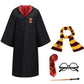 Robe de sorcier à capuche avec écusson brodé