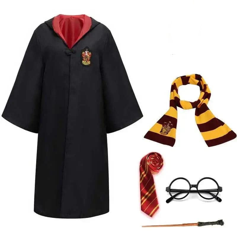 Robe de sorcier à capuche avec écusson brodé