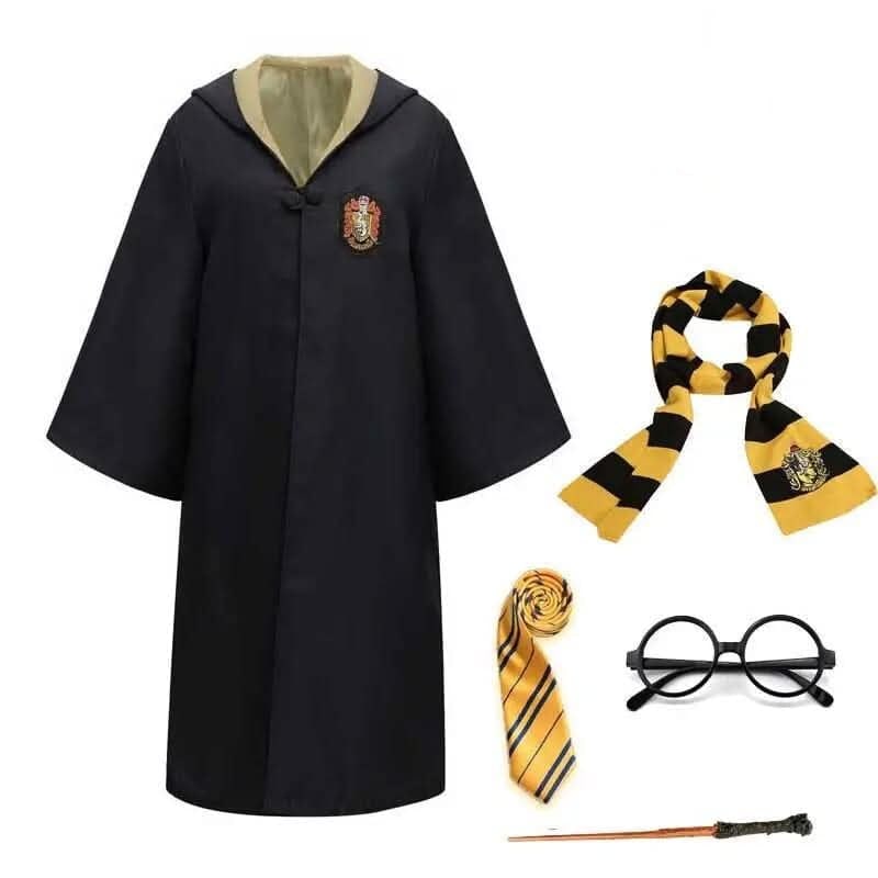 Robe de sorcier à capuche avec écusson brodé