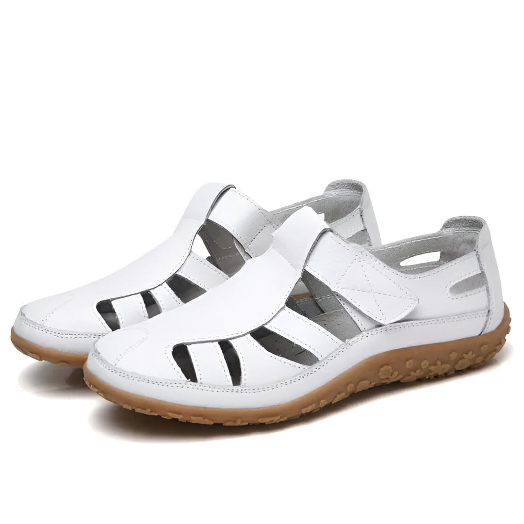 Sandales fermées pour femme avec bride autoagrippante