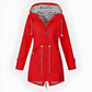 Veste de pluie pour femme avec capuche et doublure rayée