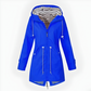 Veste de pluie pour femme avec capuche et doublure rayée
