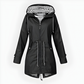 Veste de pluie pour femme avec capuche et doublure rayée