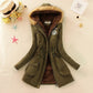 Manteau à capuche pour femme avec doublure polaire