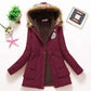 Manteau à capuche pour femme avec doublure polaire