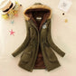 Manteau à capuche pour femme avec doublure polaire