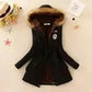 Manteau à capuche pour femme avec doublure polaire