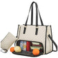 Sac-repas isotherme matelassé avec pochette assortie
