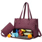 Sac-repas isotherme matelassé avec pochette assortie