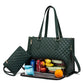 Sac-repas isotherme matelassé avec pochette assortie