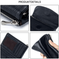 Portefeuille femme en cuir avec poches zippées et porte-cartes