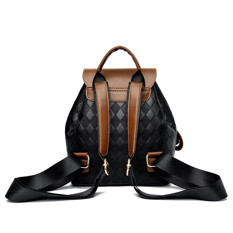 Mini sac à dos matelassé en similicuir avec cordon de fermeture