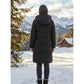Doudoune mi-longue pour femme avec capuche doublée polaire