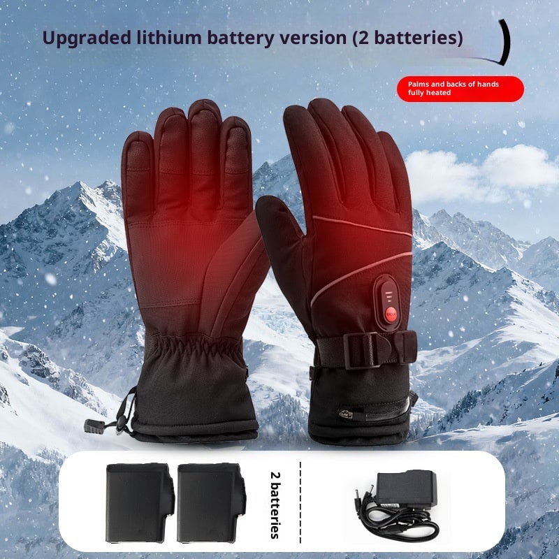 Gants chauffants rechargeables avec poignets réglables