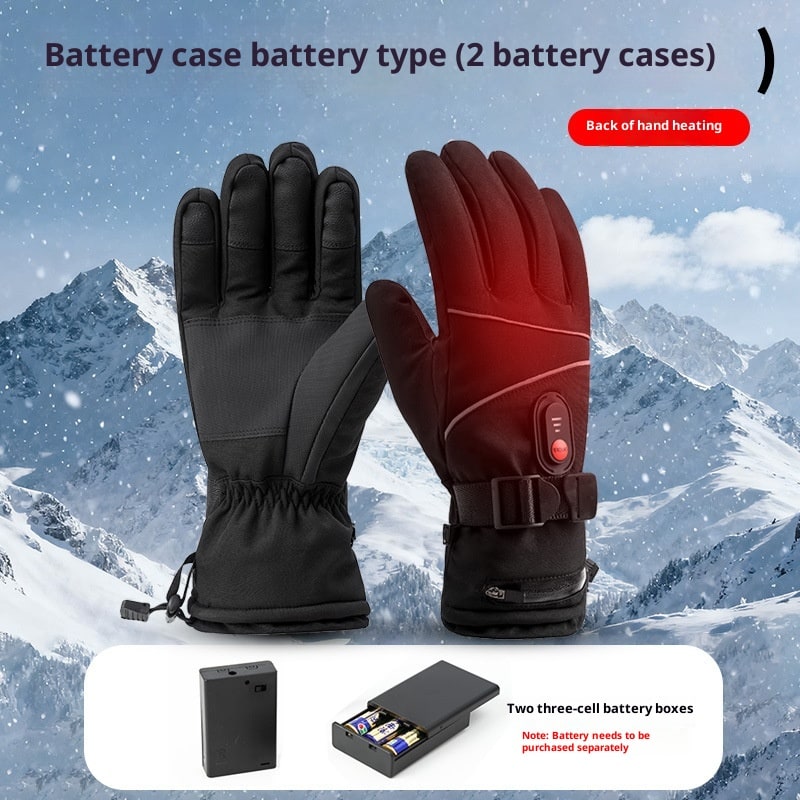 Gants chauffants rechargeables avec poignets réglables