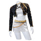 Costume de danse à sequins avec veste courte et ceinture à chaînes