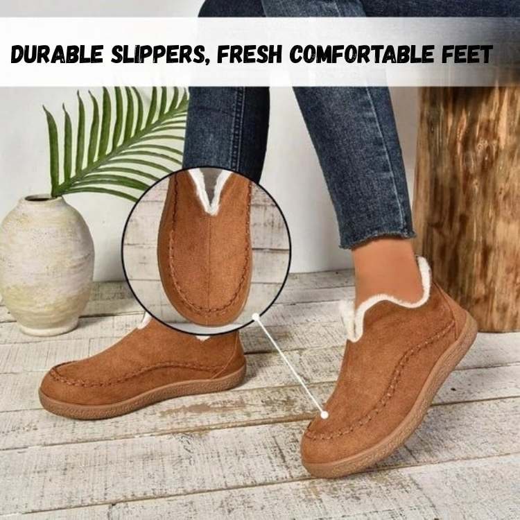 Chaussons bottines pour femme avec doublure polaire