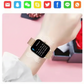 Montre connectée pour femme à écran tactile et bracelet métallique