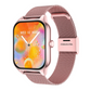 Montre connectée pour femme à écran tactile et bracelet métallique
