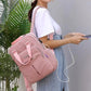 Sac à dos de voyage en nylon pour femme avec port USB