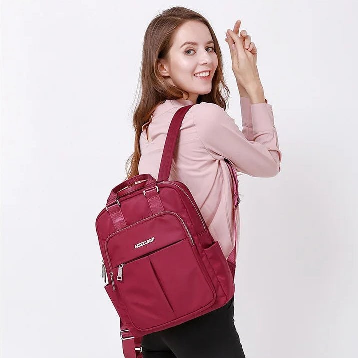 Sac à dos de voyage en nylon pour femme avec port USB