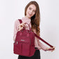 Sac à dos de voyage en nylon pour femme avec port USB