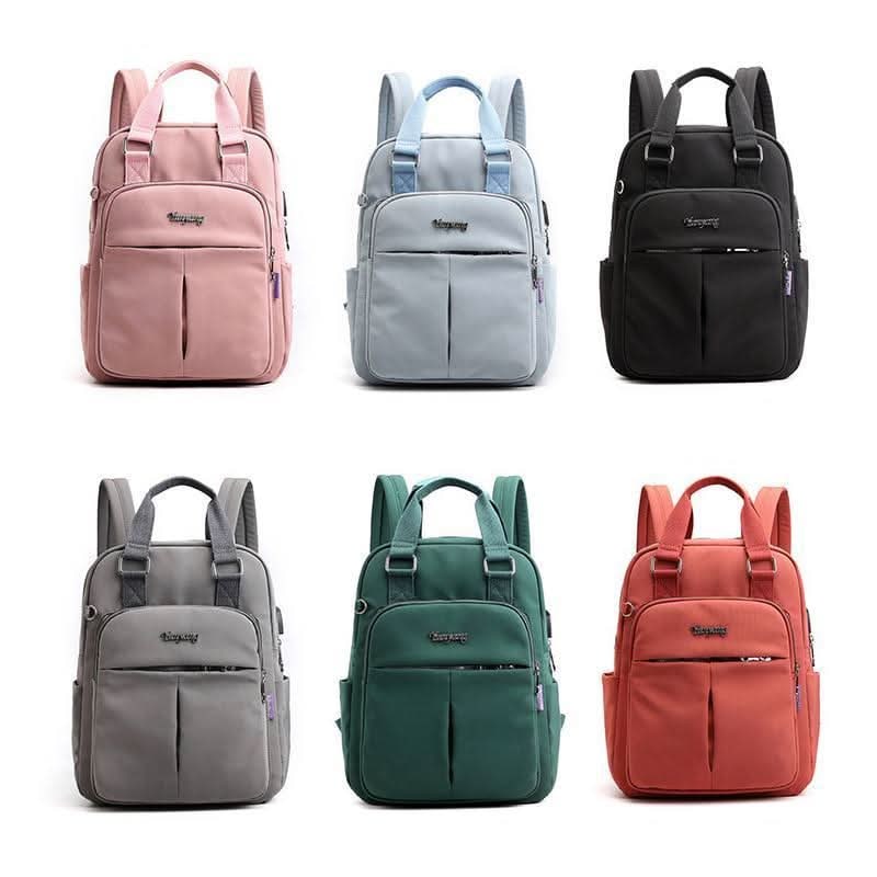Sac à dos de voyage en nylon pour femme avec port USB