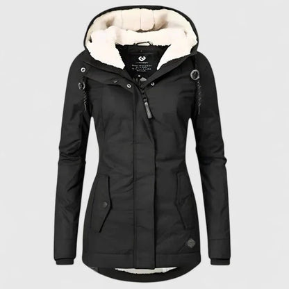 Veste d'hiver pour femme avec doublure polaire et capuche réglable