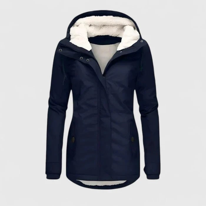Veste d'hiver pour femme avec doublure polaire et capuche réglable