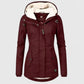 Veste d'hiver pour femme avec doublure polaire et capuche réglable